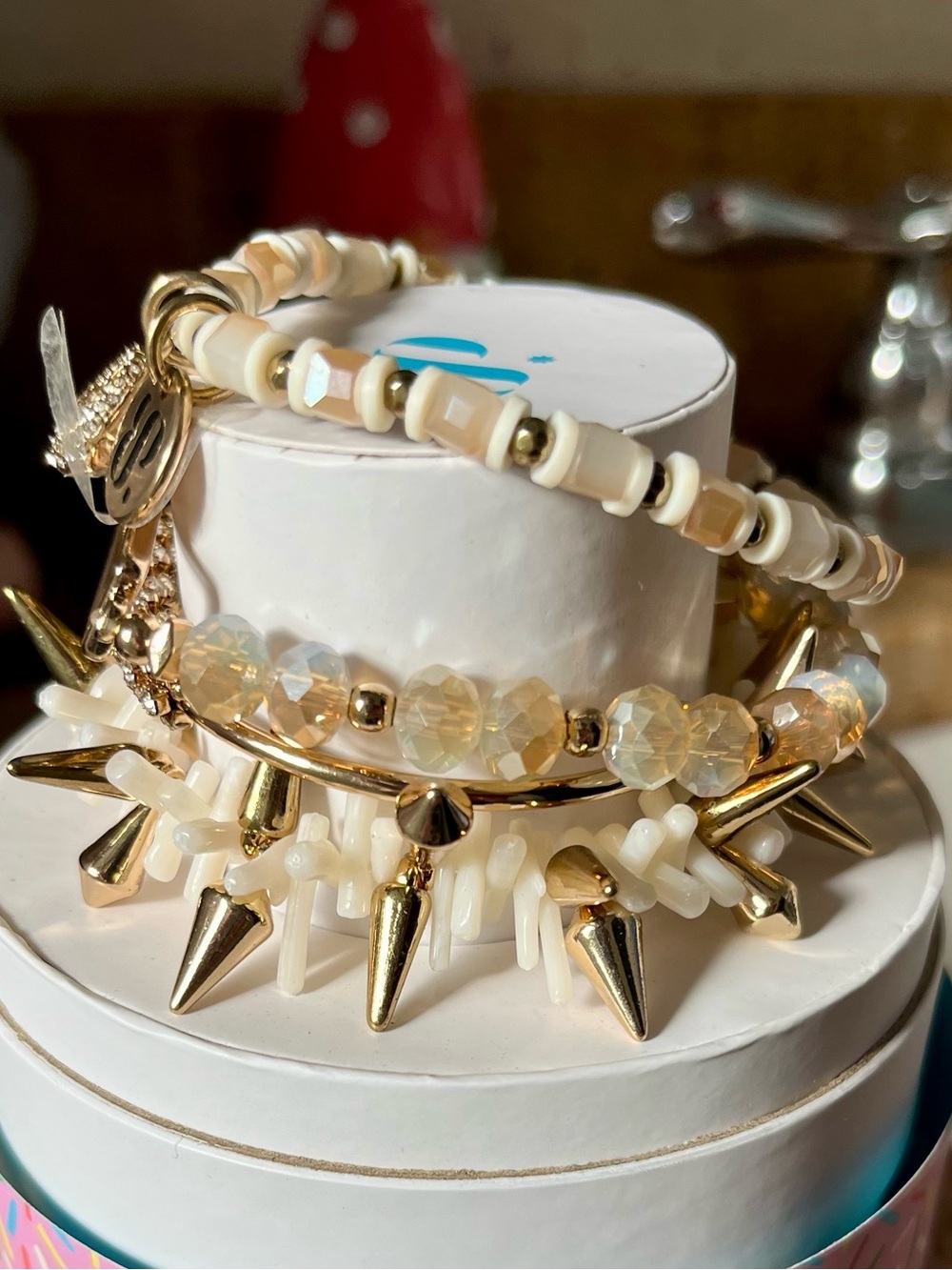 Bomb Party RETRO Summer Stack RBP5056 Beach Babe by The Sea Moonstone Gold HTF - Picture 3 of 12